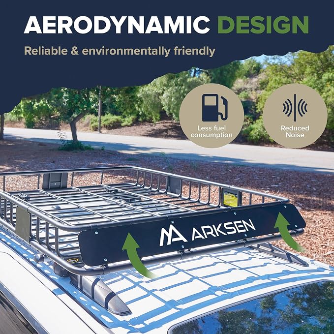 ARKSEN 64 x 50 x 6 Inch Universal Extra Wide 150LB Heavy Duty Roof Rack Cargo - Image 5