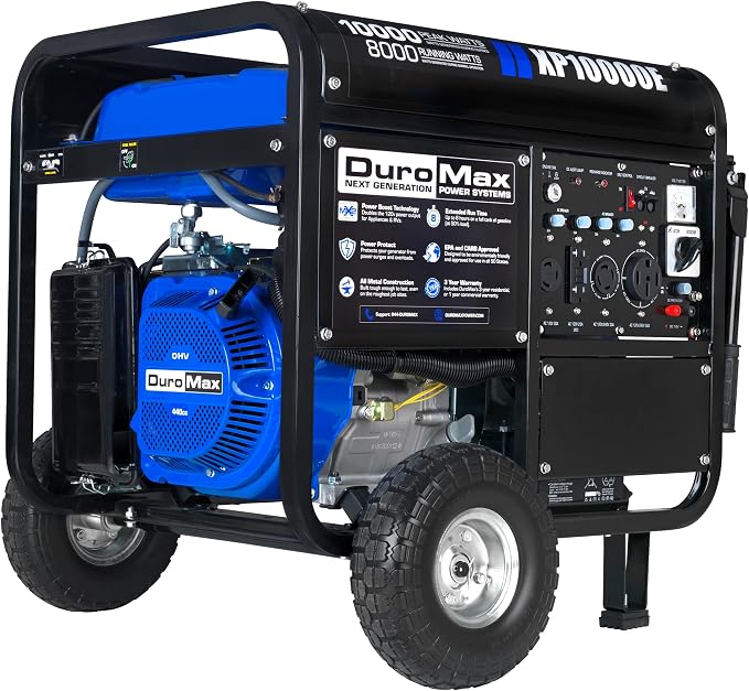 DuroMax XP10000E 10, 000-Watt Gas Powered Portable Generator by DuroMax