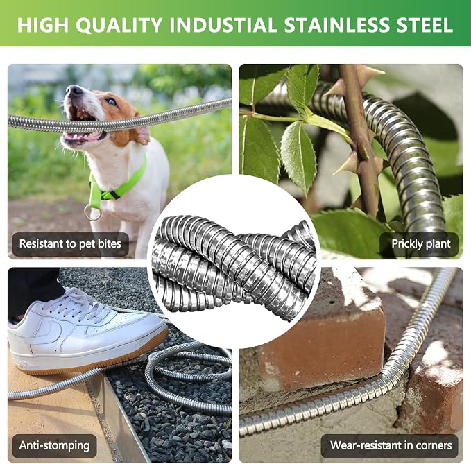 Lightweight Stainless Steel Garden Hose 25Ft – Kinkless Flexible Metal Water - Image 4