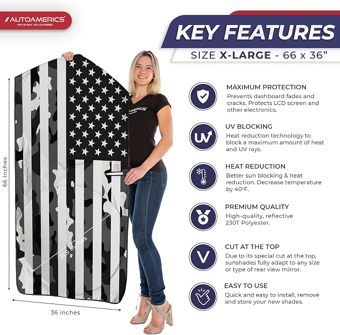 Autoamerics Truck Windshield Sun Shade - Image 2