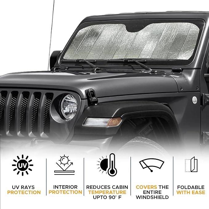 EcoNour Accordion Windshield Sun Shade - Image 2
