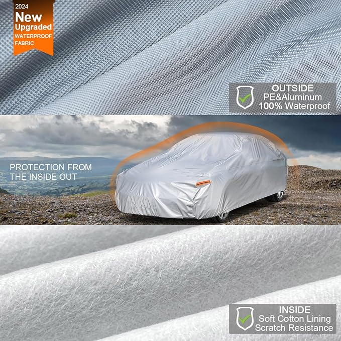 Kayme 6 Layers Car Cover Waterproof All Weather - Image 2