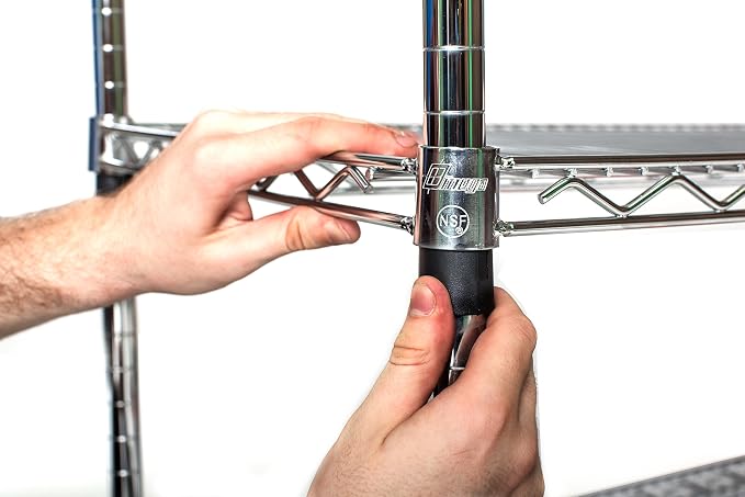 Omega 12" Deep x 48" Wide x 96" High 3 Tier Chrome Starter Shelving Unit - Image 5
