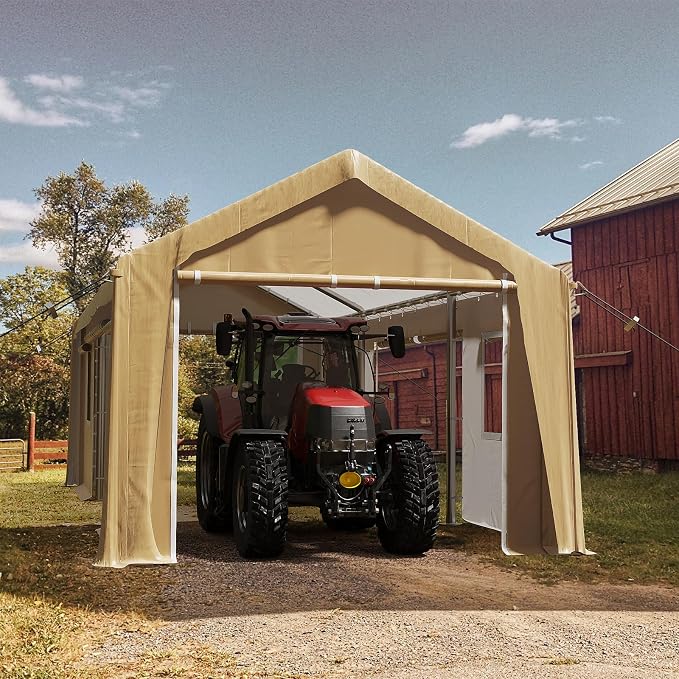 10x20ft Heavy Duty Carport Outdoor Canopy Portable Garage - Image 6
