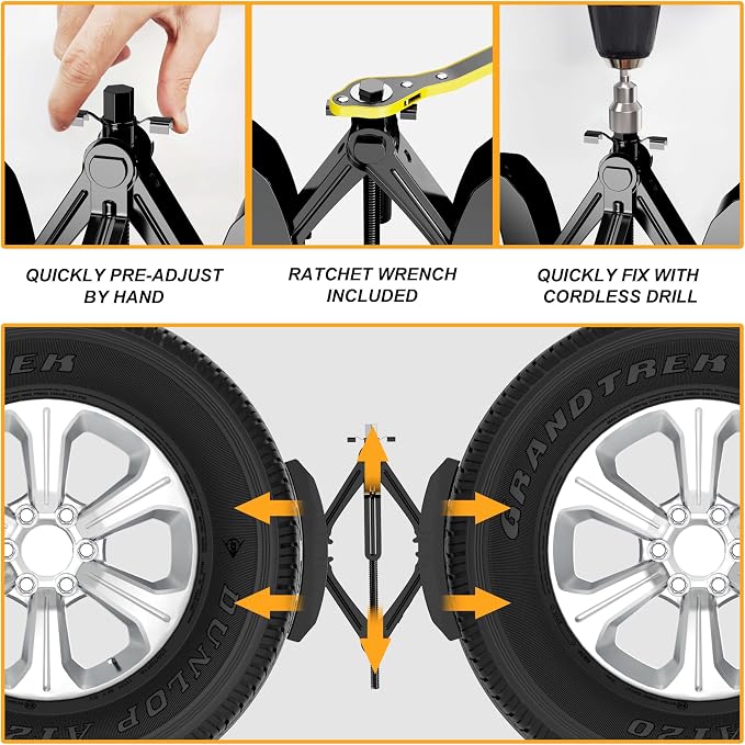 Camper Wheel Chock Stabilizer 2 Sets, Upgraded Side Grain Heavy Duty X-Shaped - Image 5