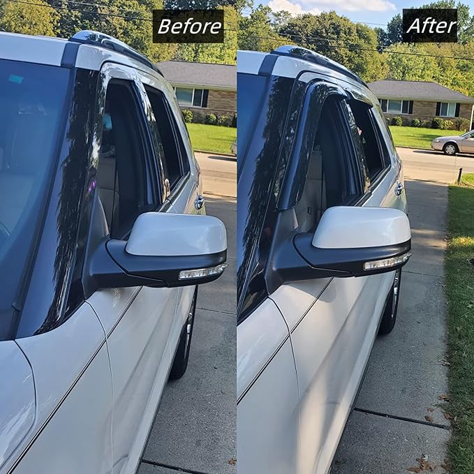 94276 Sunproof Waterproof Side Window Wind Deflector, Window Visor fit - Image 7