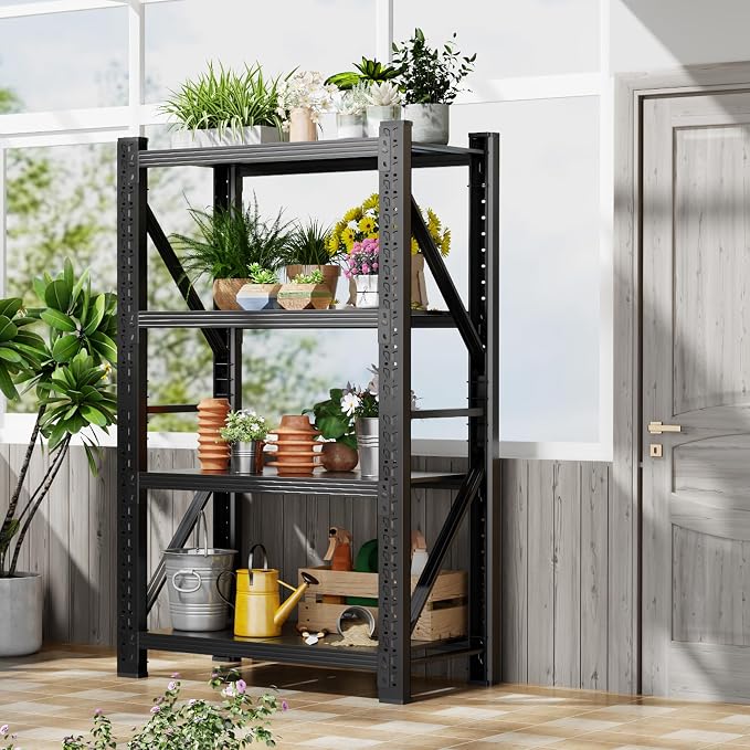 3000LBS Garage Shelving 32" W Garage Shelving Heavy Duty 4-Tier Metal Storage - Image 7