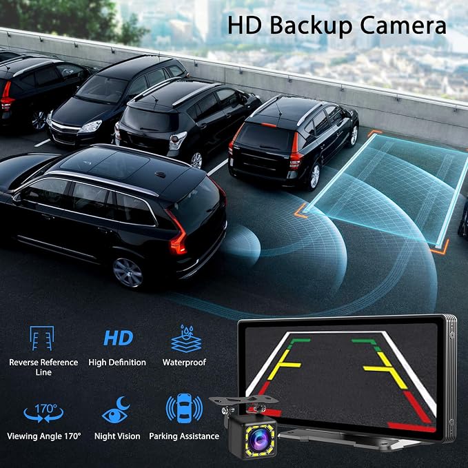 10.26" Wireless CarPlay Screen for Car, Wireless Apple CarPlay & Android Auto - Image 4