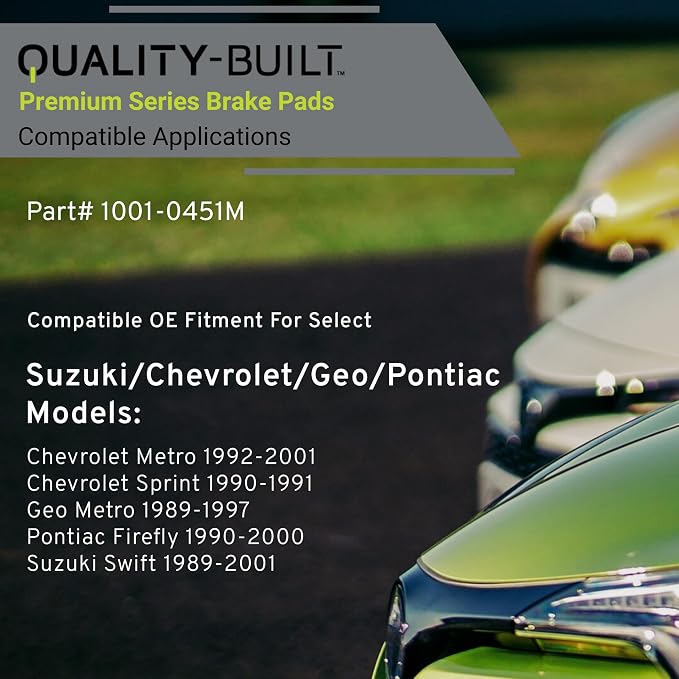 Premium Semi-Metallic Front Brake Pads Compatible - Image 3