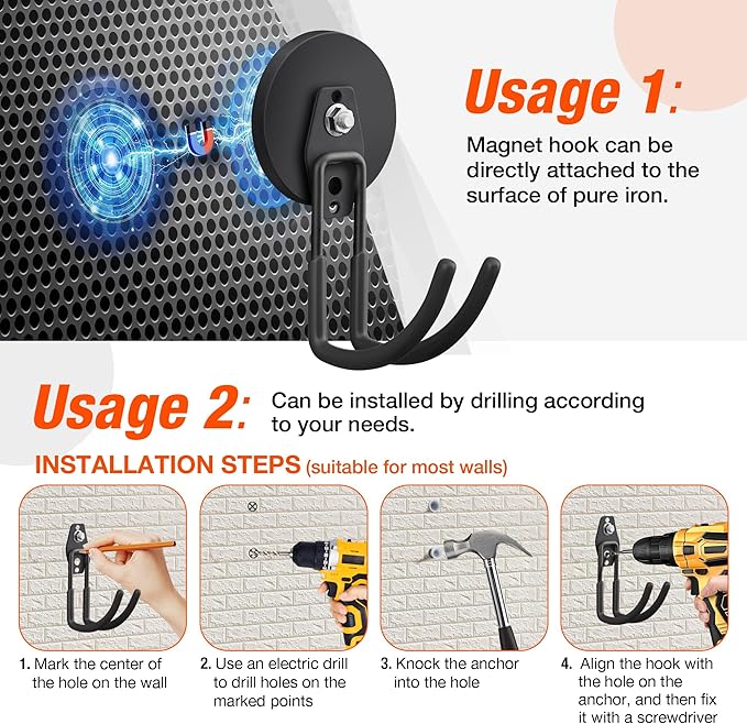 4Pack Large Strong Magnetic Hooks - Image 7