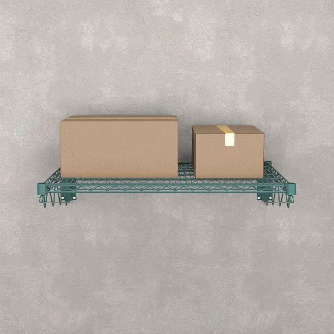 24" x 36" Green Epoxy Wire Wall Mount Shelf - Image 6