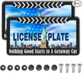 License Plate Frames Black and White Fun License Plate Frame Cover Nothing Good by Unknown