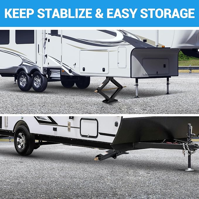 24" Car Scissor Jack, Support 7500lb Load Capacity Leveling Stabilizer - Image 5