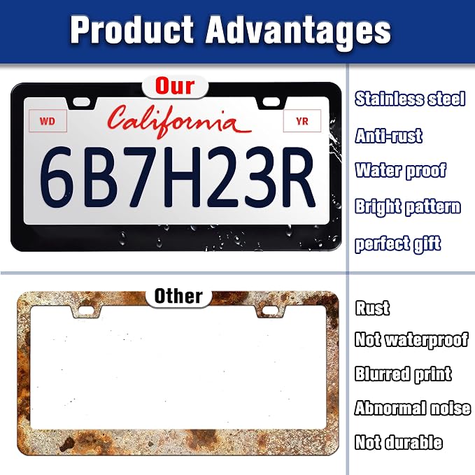 Peace and Love License Plate Frame Peace Symbol License Plate Holders Funny - Image 4