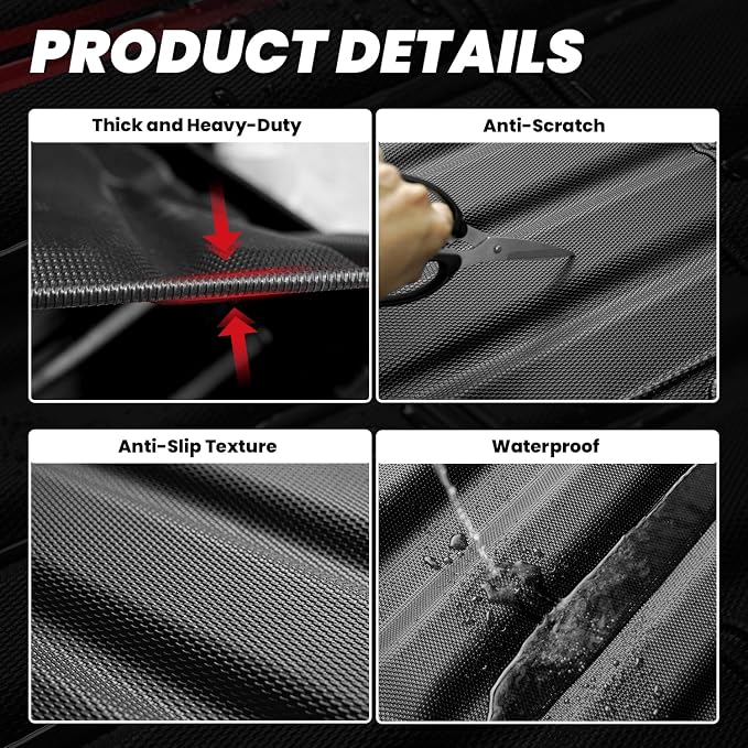 LASFIT Bed Mat for Ford F-150 2015-2025, Custom Fit All Weather Protector - Image 7