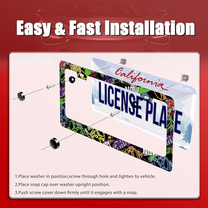 Game License Plate Frame Gamepad License Plate Holder - Image 3