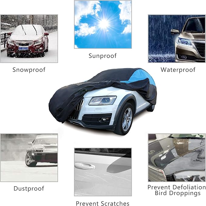 MORNYRAY Waterproof Car Cover All Weather Snowproof UV Protection Windproof - Image 7