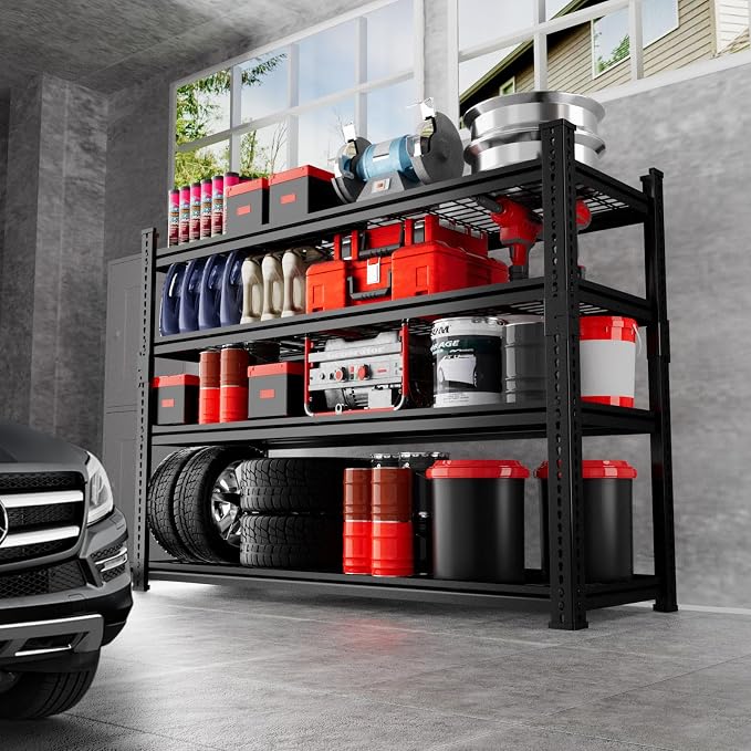 Storage Shelves 3PCS, Garage Shelving Heavy Duty 2640LBS Capacity, 4 Tier - Image 2
