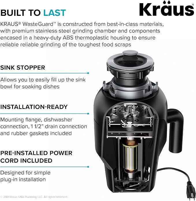 KRAUS Kore™ Workstation 33-inch Undermount 16 Gauge Double Bowl Stainless Steel - Image 11