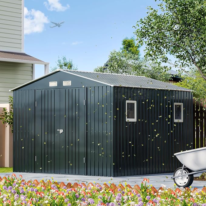 10X10X7.5 FT Outdoor Steel Storage Shed - Image 8