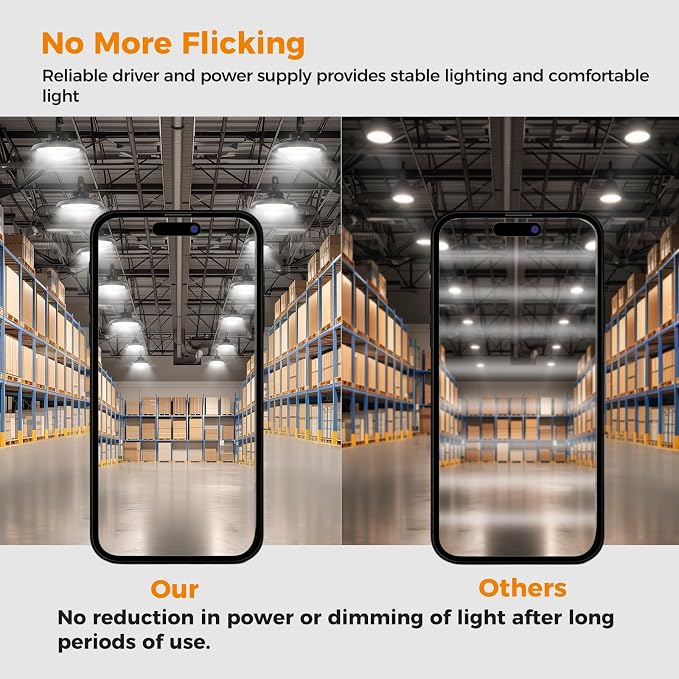High Bay Lights LED UFO Light 240W LED Shop Lights 6000K IP65 Commercial Bay - Image 8