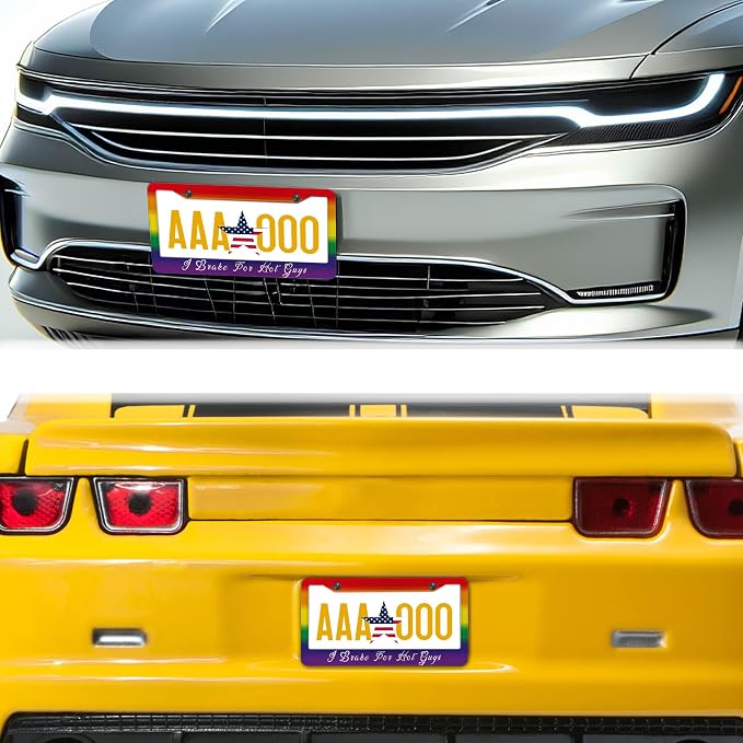 License Plate Frames for Men Rainbow Plate Cover for Car for Women Rainbow Gay - Image 8