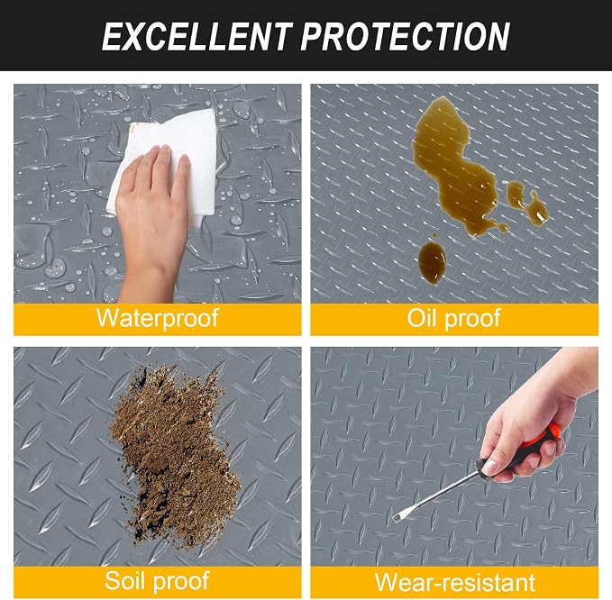 4x8FT Garage Floor Mat, 2.8mm Thickened Flooring Roll - Image 4