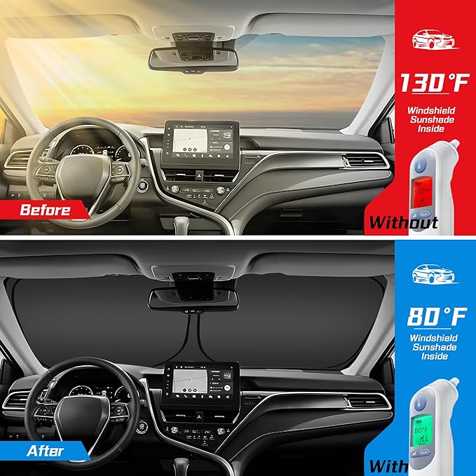 ARISMOTOR Windshield Sun Shade for Hyun-dai Tucson 2022-2025 2026, Custom Fit - Image 2