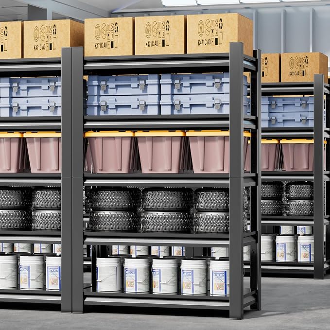 2 Set Garage Shelving Unit 72"H3000bls Heavy Duty Storage Shelves Easy Assembly - Image 8