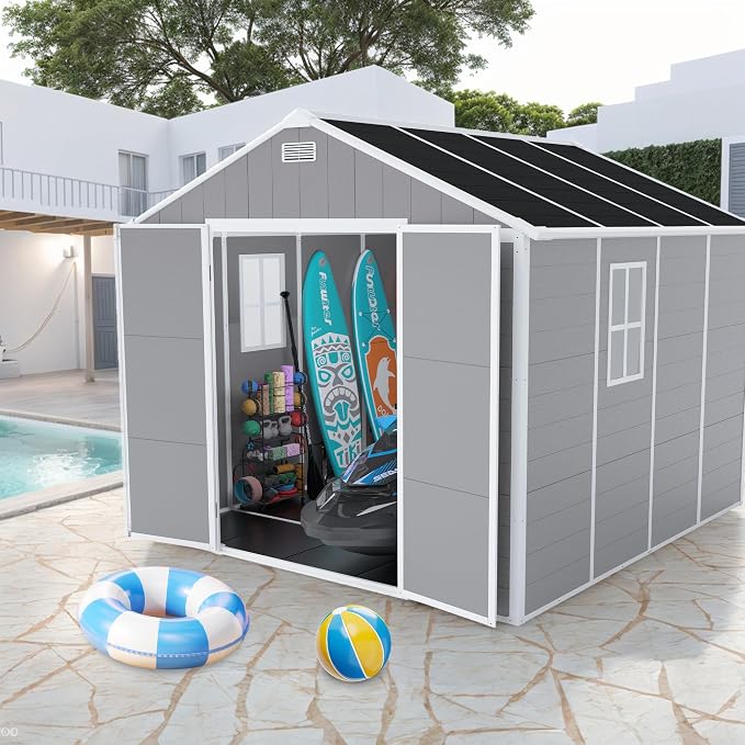 MyVoice 8x8 FT Outdoor Resin Storage Shed - Image 9