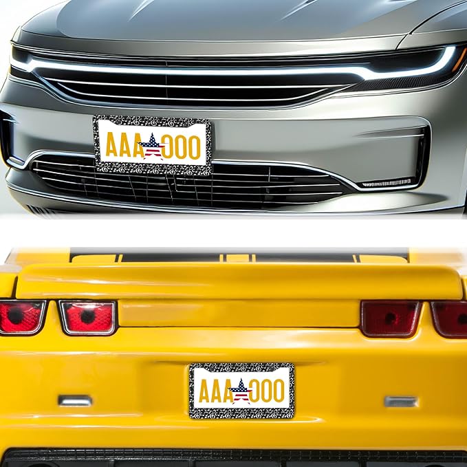 License Plate Cover for Car Black and White License Plate Frames Music Musical - Image 8