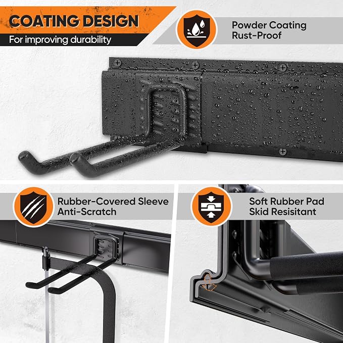 Garden Tool Organizer Wall Mount, 64 inches Tool Storage Rack - Image 5