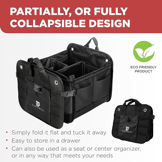 TRUNKCRATEPRO Trunk Organizer For Car, Truck | Premium Adjustable Multi - Image 5