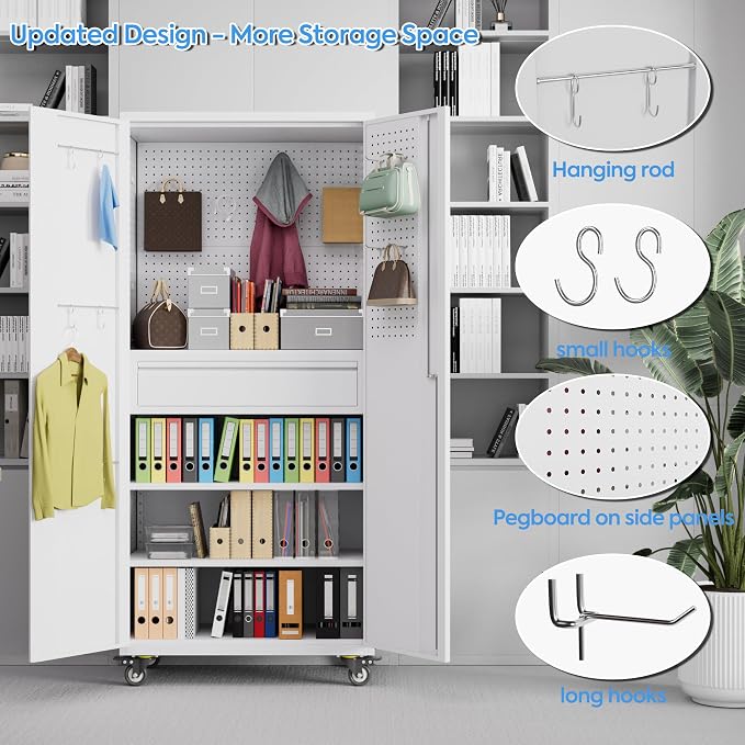 71" Metal Garage Storage Cabinet - Image 6