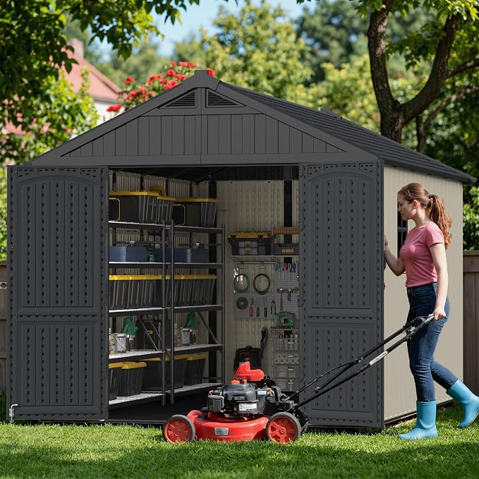 Greesum 8×12 FT Plastic Outdoor Storage Shed - Image 3