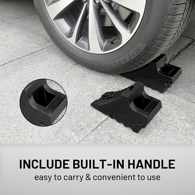 ROBLOCK Solid Rubber Wheel Chocks Heavy Duty Trailer Chock, G.V.W. Up to 8T - Image 5