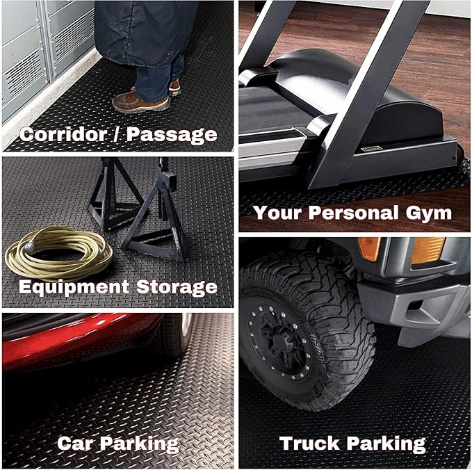 SEAL 5 x 8 Ft Premium Garage Floor Mat, Solid 2.8mm Thickened Black Commercial - Image 6