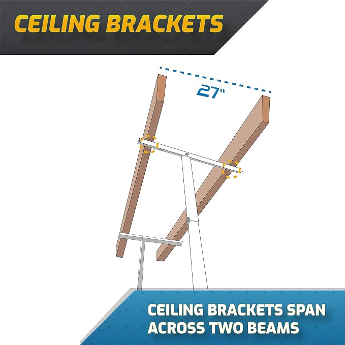 MonsterRax Overhead Garage Storage Rack 2 x 6 Ceiling Rack - Image 6