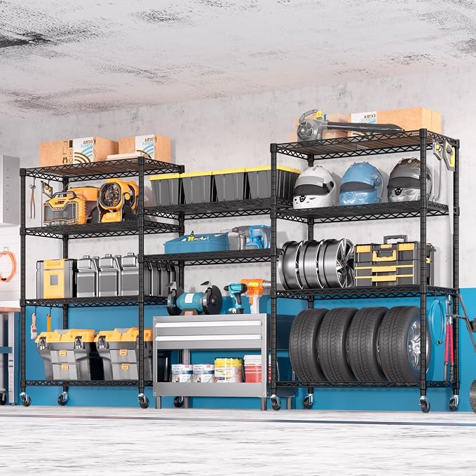 PrimeZone 36" W x 16" D x 79" H Wire Storage Shelves - Image 9