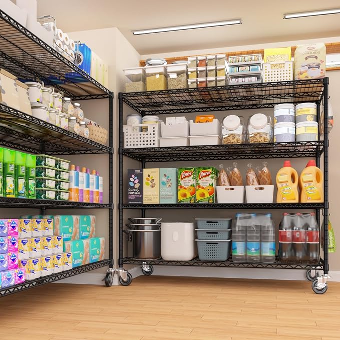 PrimeZone 2 Packs 55.5" W x 24" D x 80" H Heavy Duty Wire Storage Shelves - Image 9