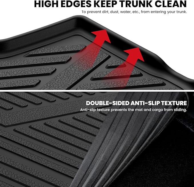 LASFIT Cargo Mat for Volkswagen Jetta 2011-2018, Custom Fit All-Weather TPE - Image 4