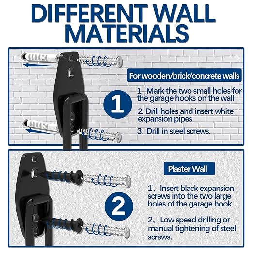 3-H Garage Wall Hooks 42 Pack, Heavy Duty Garage Hooks - Image 6