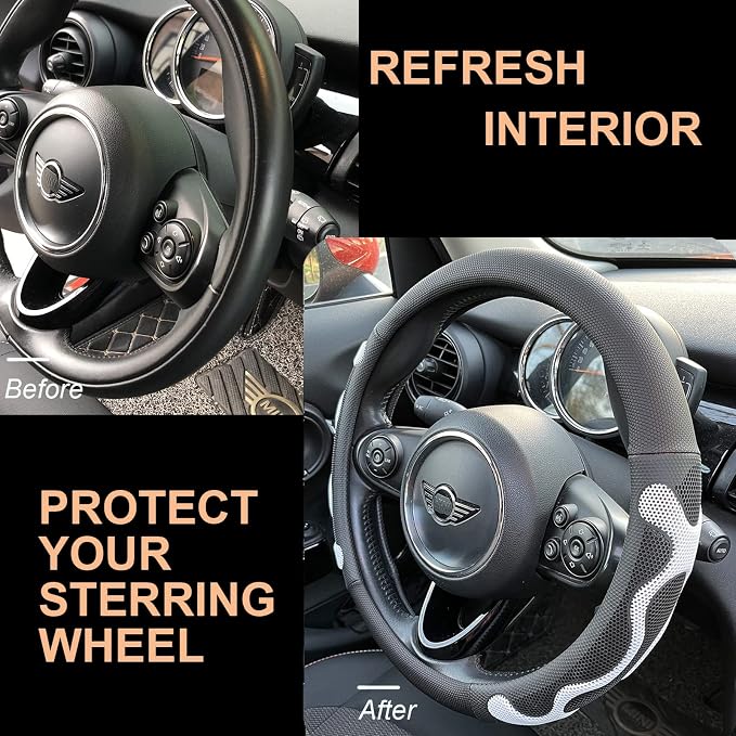 PINCTROT Comfy Grip Steering Wheel Cover, Anti-Slip Design, Universal 14.5-15 - Image 4