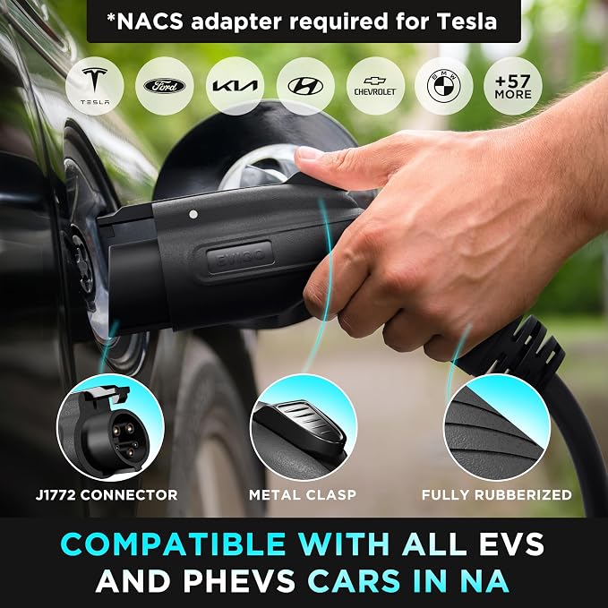 EVIQO Level 2 EV Charger - 48 Amp EV Charger Level 2-240V Electric Vehicle - Image 7