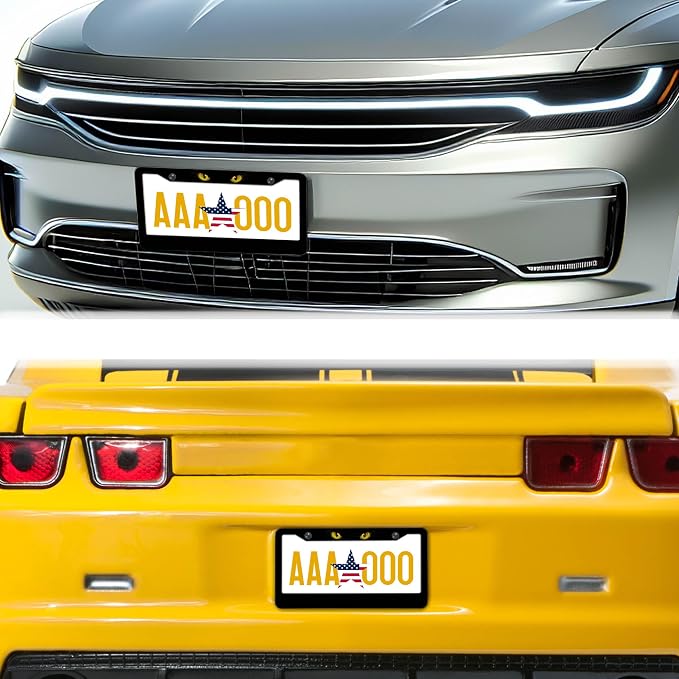 Car Plate Frame Black License Plate Frames Black Cat - Image 8