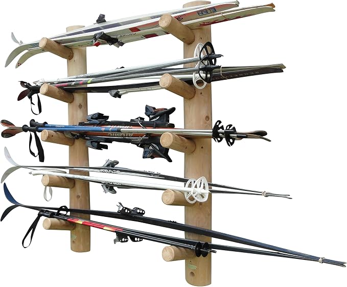 10-Place Wall-Mounted Ski Log Racks - Image 5