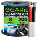 GEARit 8 Gauge Marine Wire, 8/2 AWG Marine Grade Tinned Copper Oxygen Free by GEARit
