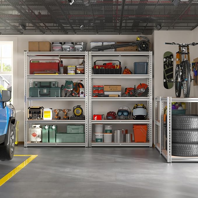 REIBII 2020LBS Garage Shelving Heavy Duty Metal Shelving 5 Tier Storage Shelves - Image 8