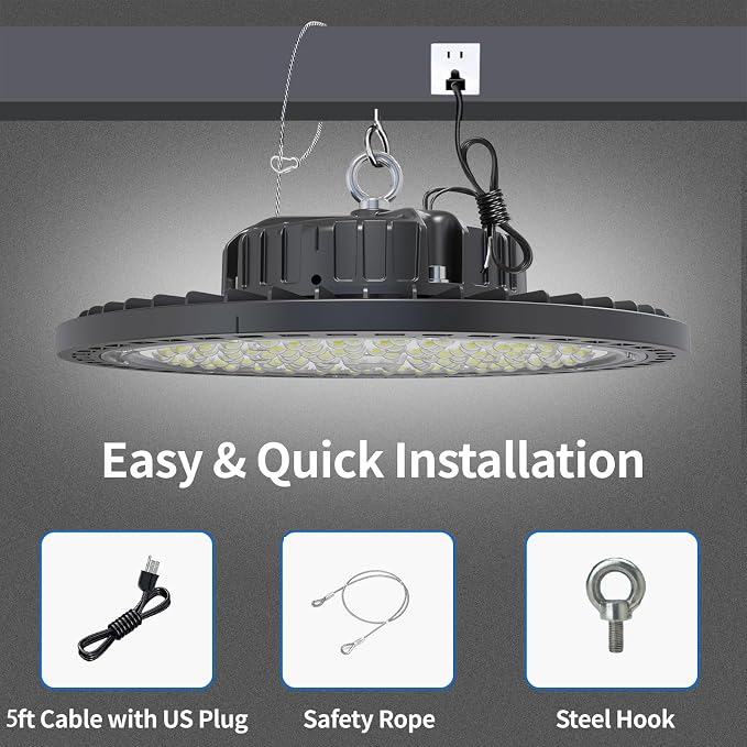 6 Pack UFO LED High Bay Light 150W, 21000 LM, 5000K - Image 7