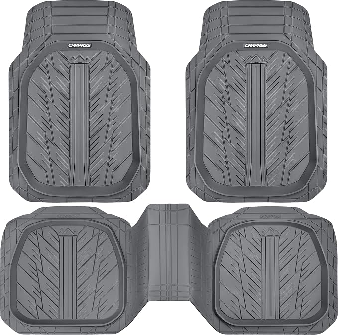 CAR PASS DeepDish Floor Mats for Cars Full Set, Heavy Duty Rubber Car Mats - Image 8